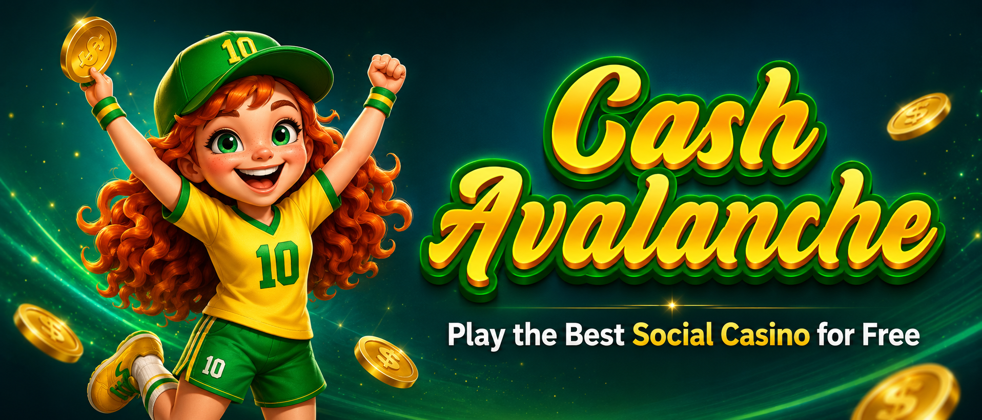 Cash Avalanche free social casino hero banner