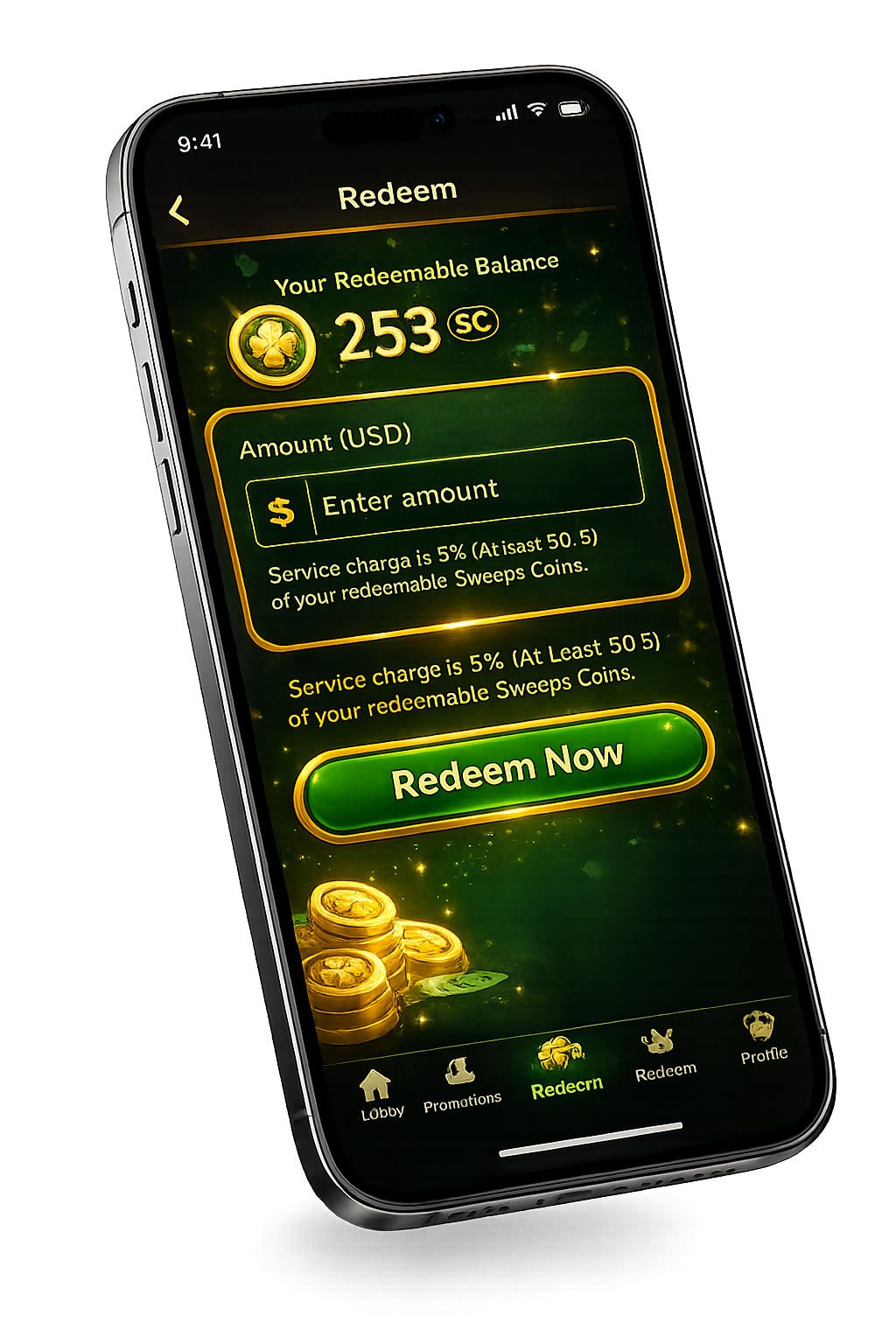 Cash Avalanche redemption screen preview